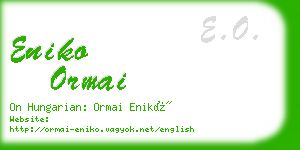 eniko ormai business card